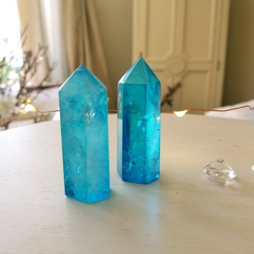 Alana's Aqua Blue Quartz Tower