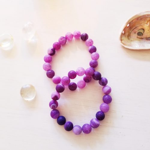 Crackled Agate Beaded Bracelet